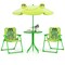 4-Piece Kids Picnic Set with Table, 2 Chairs, and Adjustable Umbrella